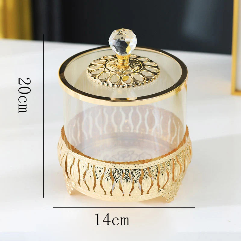 Frascos de Vidro Decorativos com Detalhes em Metal - Casa Ornato