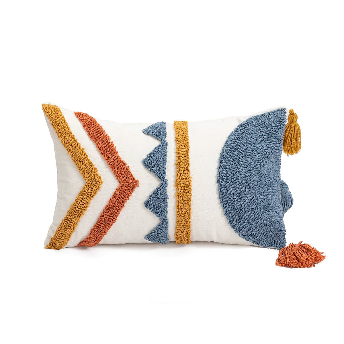 Capa de Almofada Geométrica em Veludo Bordado - Casa Ornato