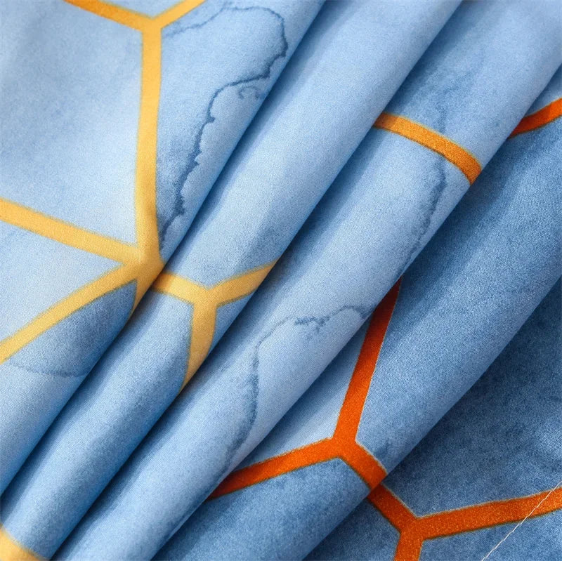 3 pçs conjunto de edredom verde duplo/completo/queen/king/single/duplo tamanho, conjuntos de cama geométricos para homem mulher, capa de edredão de mármore