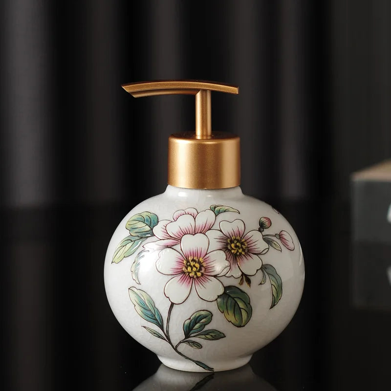 Loção cerâmica de vento fresco estilo americano sub engarrafada hotel salão de beleza garrafa de loção para as mãos garrafa de creme para as mãos garrafa de imprensa