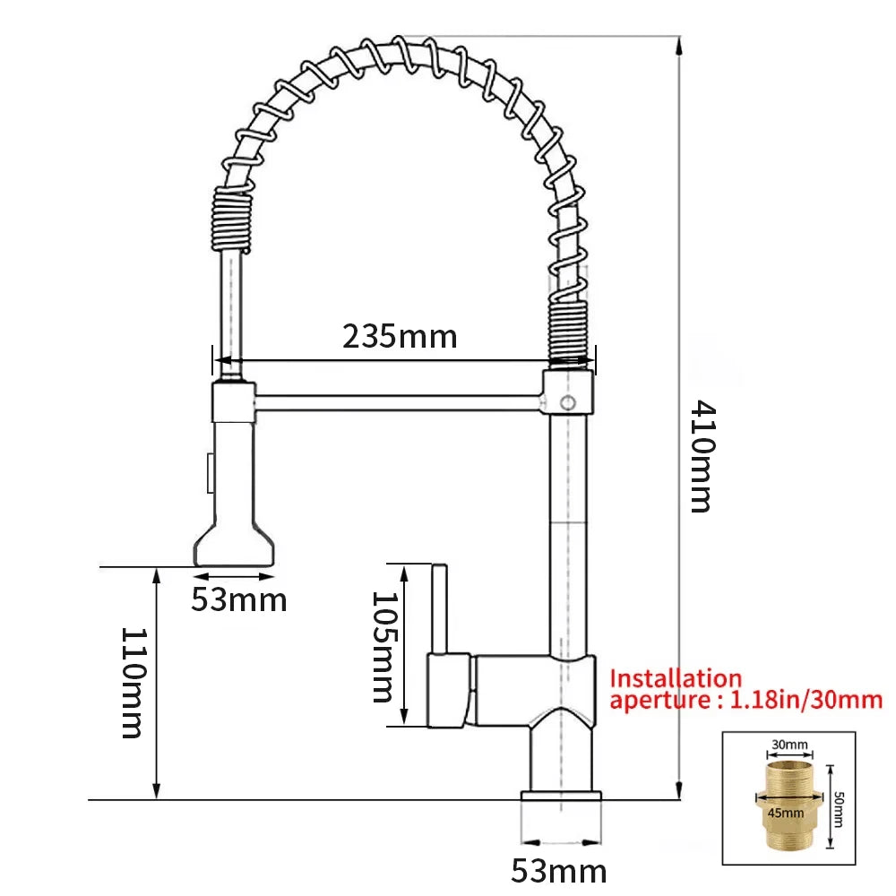 Torneiras de cozinha escova torneiras de bronze para pia da cozinha única alavanca puxar para baixo primavera bico misturadores torneira guindaste água quente e fria 9009
