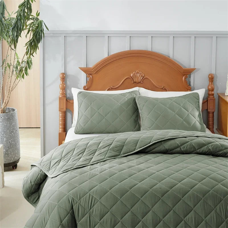 Colcha Acolchoada Luxuosa de Dupla Face - Casa Ornato