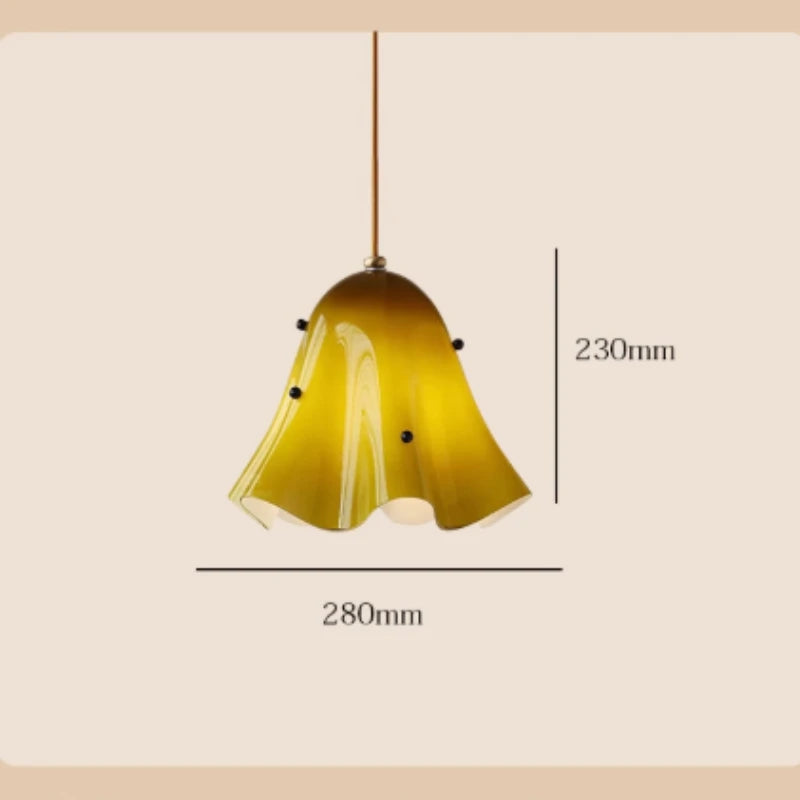 Lustre de vidro vintage francês-lâmpada de cabeceira criativa colorida para quarto-luz retrô de passagem para corredor e entrada