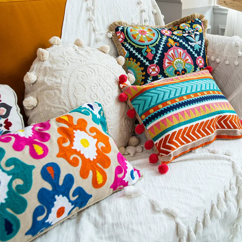 Almofada de alpaca indiana para cadeira de escritório, fronhas coloridas, decoração criativa, sofá, decoração do quarto