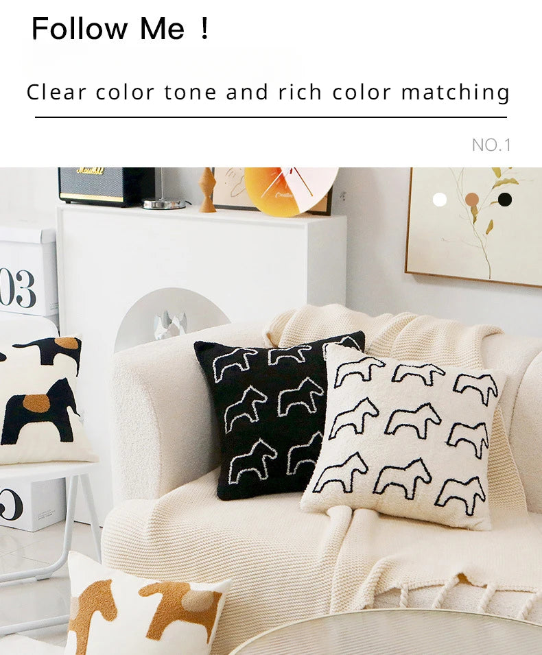 Capa de Almofada Bordada Nordic Elegance - Casa Ornato