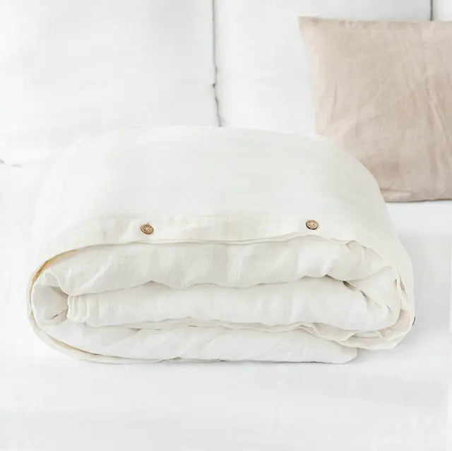 100% linho francês natural capa de edredão macio e confortável colcha capa rainha durável saudável têxteis para casa cama