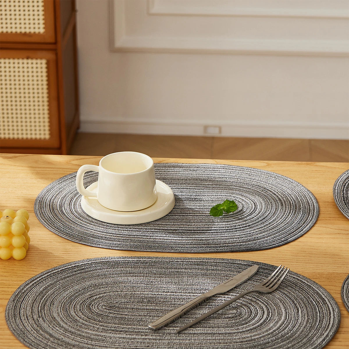 Conjunto de Placemats Resistente ao Calor, Tapetes de mesa, Lavável, Cozinha, Mesa de jantar, Cor mista, Almofada antiderrapante, Place Mats, Conjunto de 4