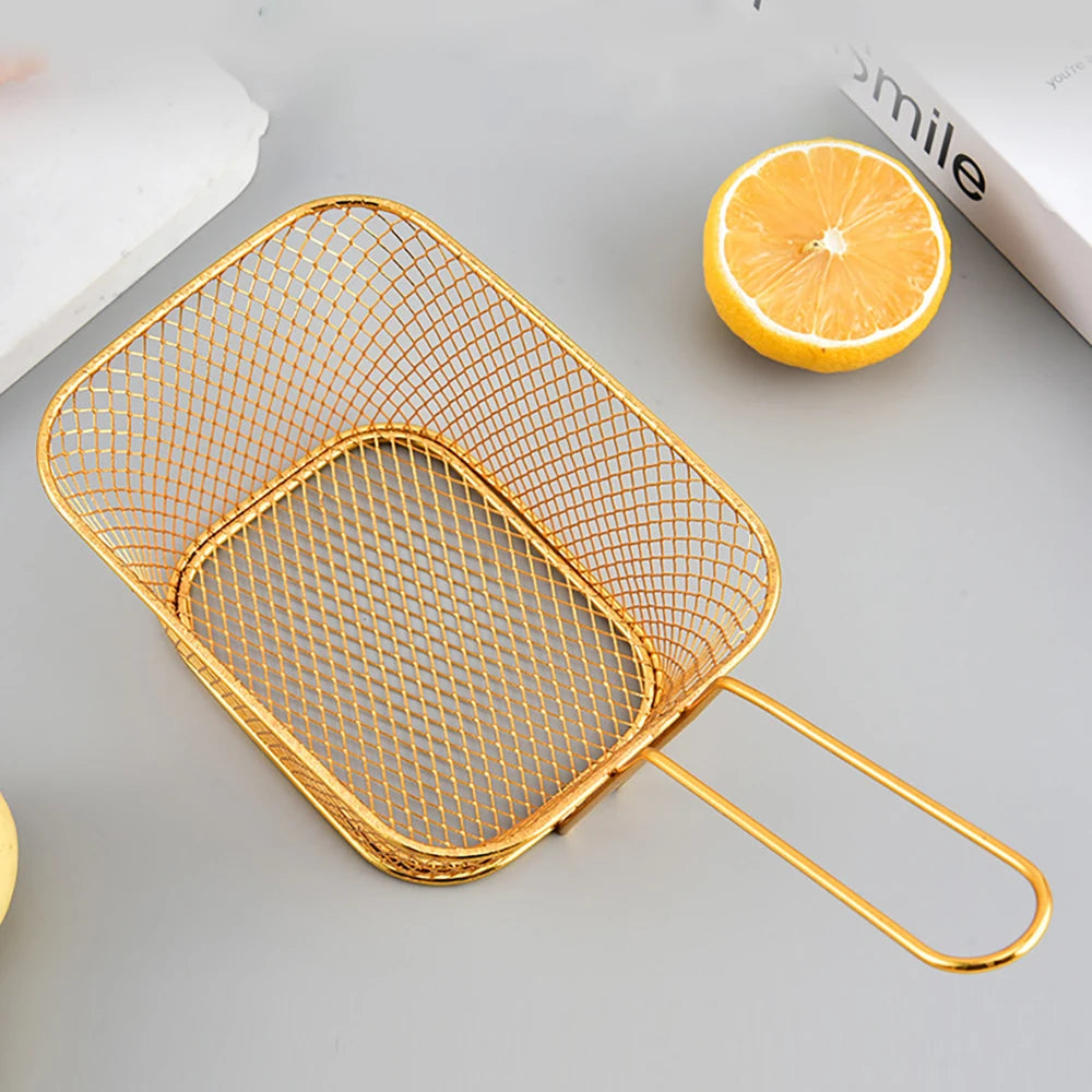 Cesta de Fritura Multifuncional em Aço Inoxidável Golden Fryer - Casa Ornato