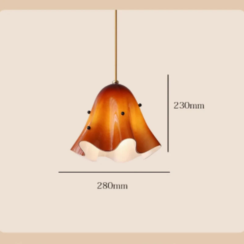 Lustre de vidro vintage francês-lâmpada de cabeceira criativa colorida para quarto-luz retrô de passagem para corredor e entrada