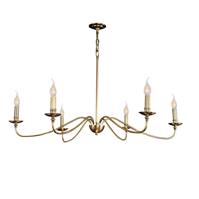 Luz americana simples moderna do candelabro do ferro, sala de estar, cozinha, sala de jantar, quarto, estudo, iluminação da vela, personalidade