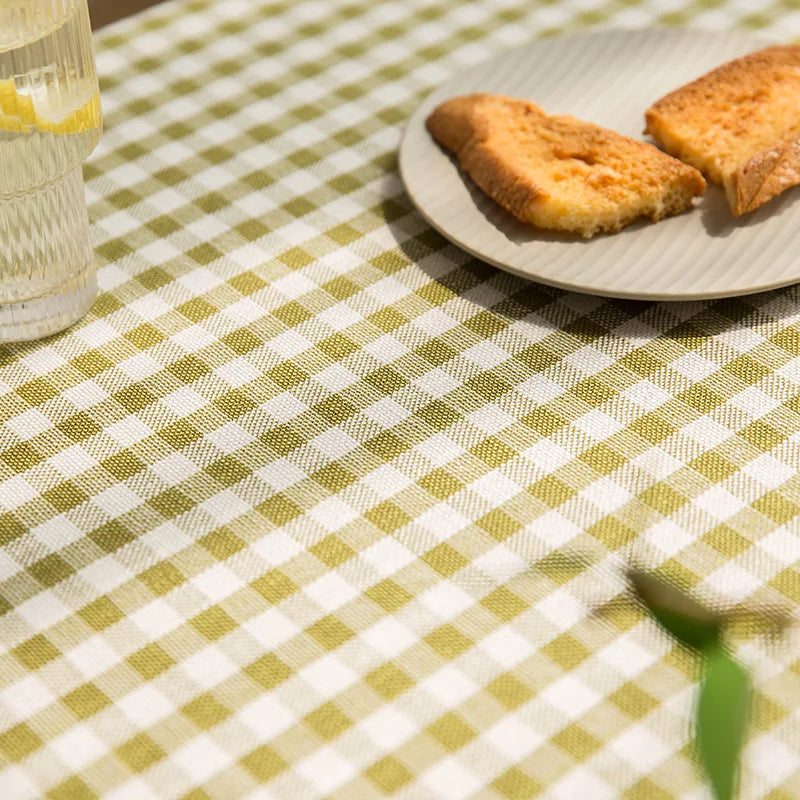 Toalha de mesa xadrez cozinha, casamento, toalha de mesa de férias decoração, toalha de mesa geométrica de piquenique de algodão boêmio ao ar livre