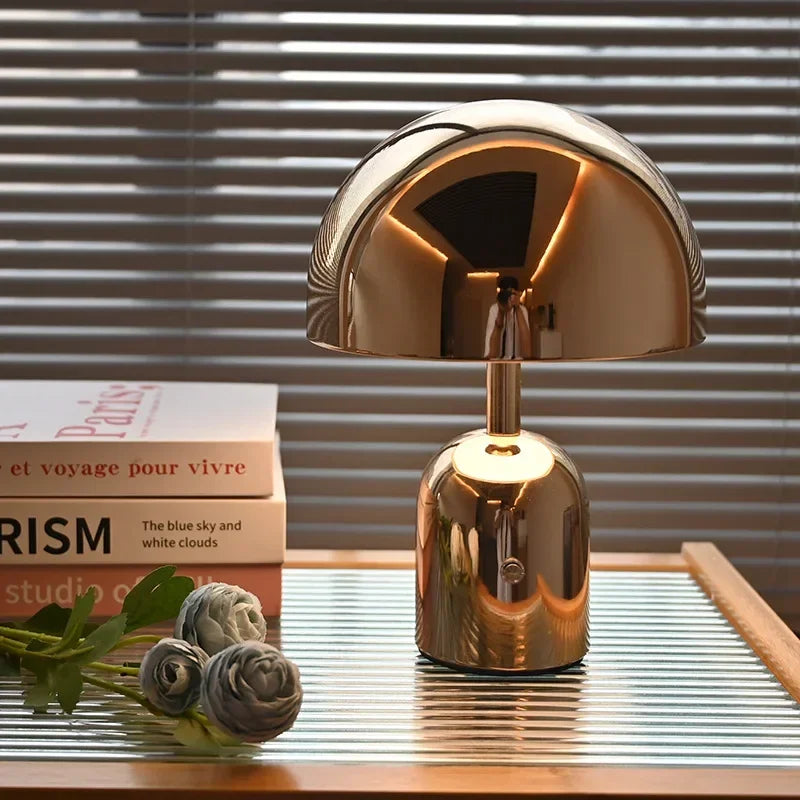 Lumière d'Or - Luminária de Mesa Cogumelo de Luxo - Casa Ornato