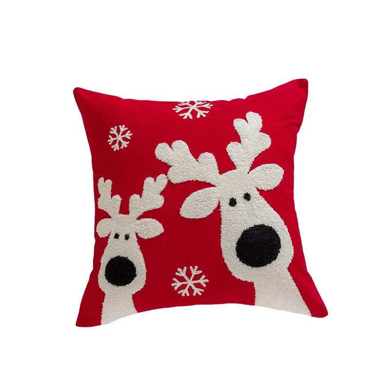 Natal Plush Lance Travesseiro Capa, Estampagem Férias Cintura Capa de Almofada, Casa Fronha Decorativa, Decoração Ano Novo, 45x45cm