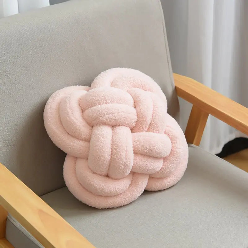 Almofada Decorativa de Nó em Pelúcia - Casa Ornato