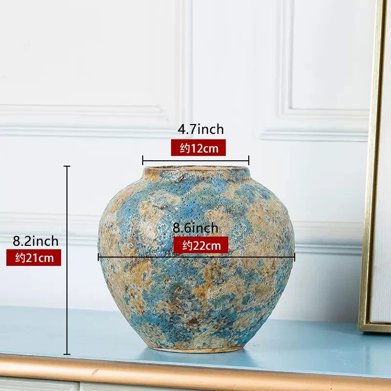 Vaso de Cerâmica Artesanal Estilo Retrô - Casa Ornato