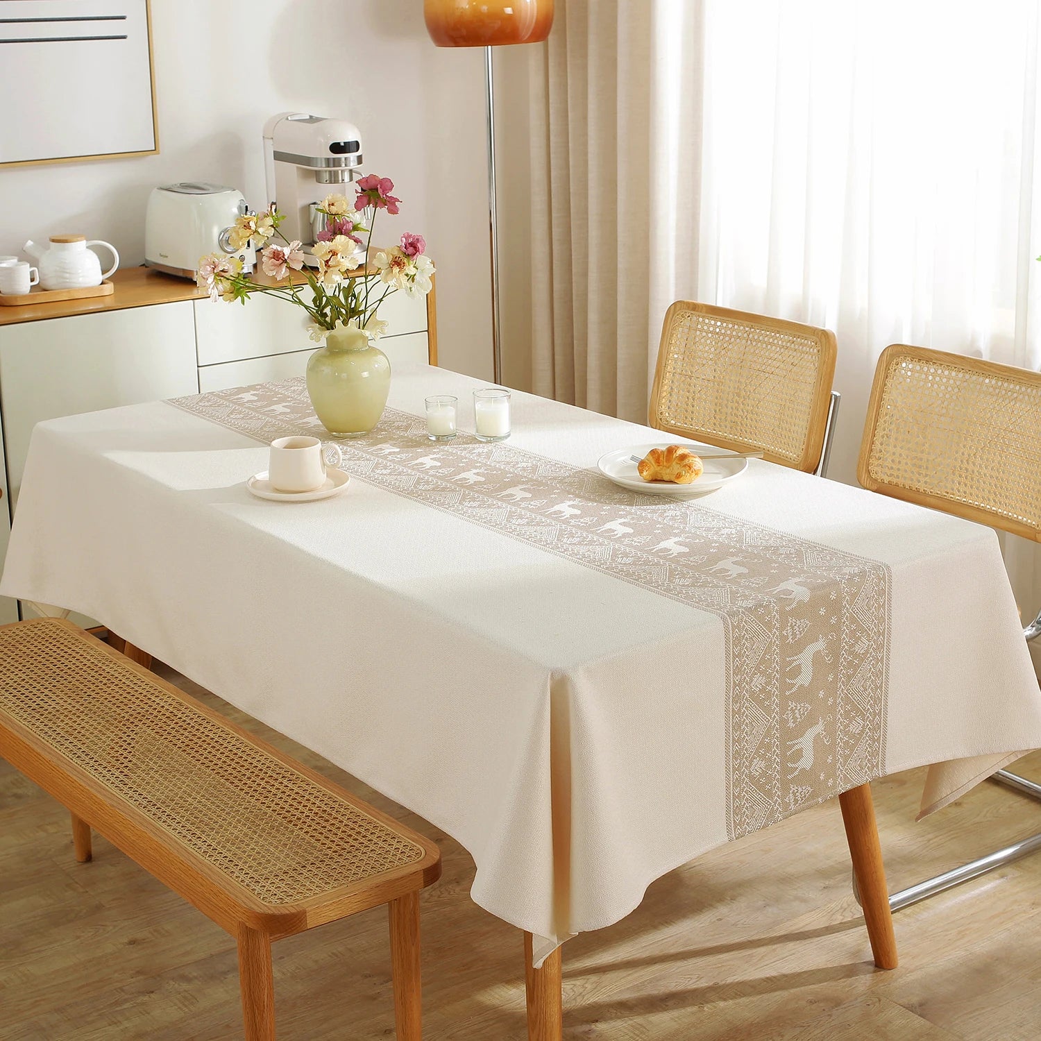 Battilo vintage retângulo toalha de mesa de linho capa de mesa à prova dwaterproof água resistente a manchas para mesa de jantar decoração da cozinha