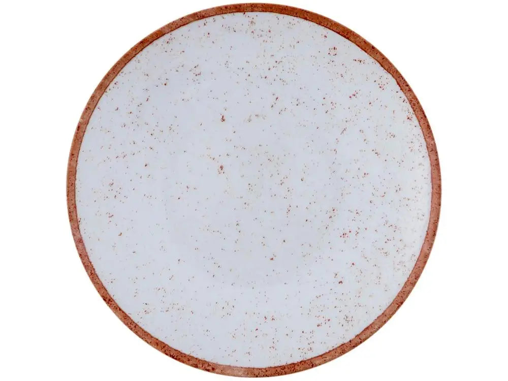 Aparelho de Jantar 20 Peças Porcelana Branco e Marrom - Casa Ornato
