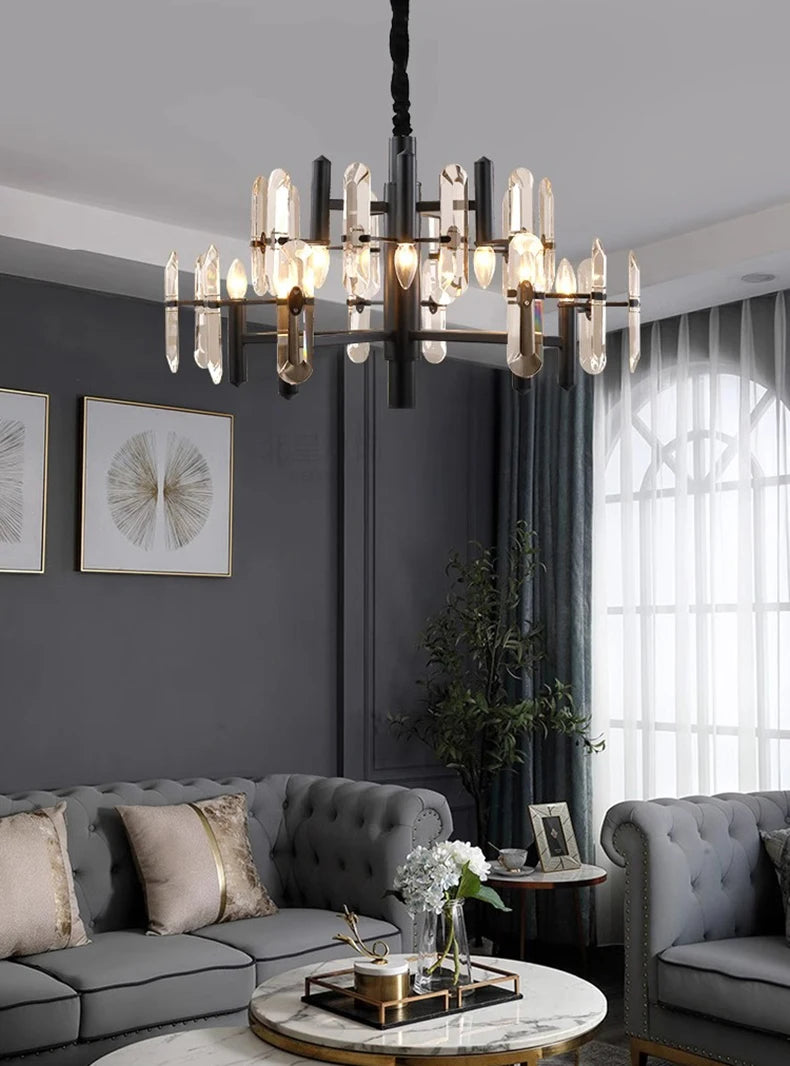 Decoração Home Luzes Pingente, Luxo Cristal, Sala Lustre, Sala de jantar Lâmpada, Luz de teto, Iluminação Interior