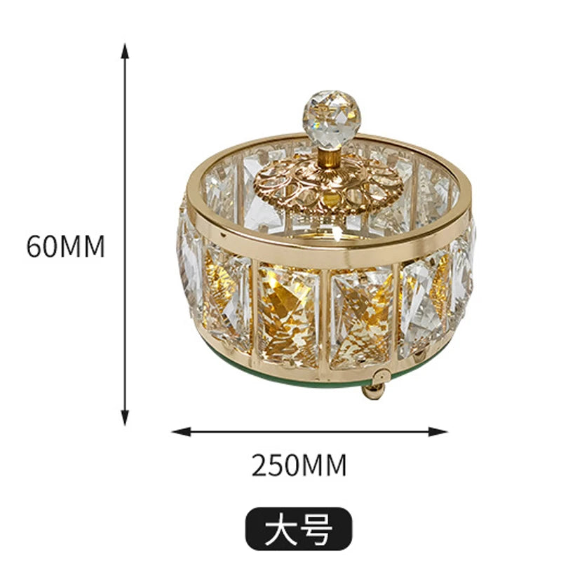 Tigela de Cristal Luxuosa com Tampa para Decoração - Casa Ornato