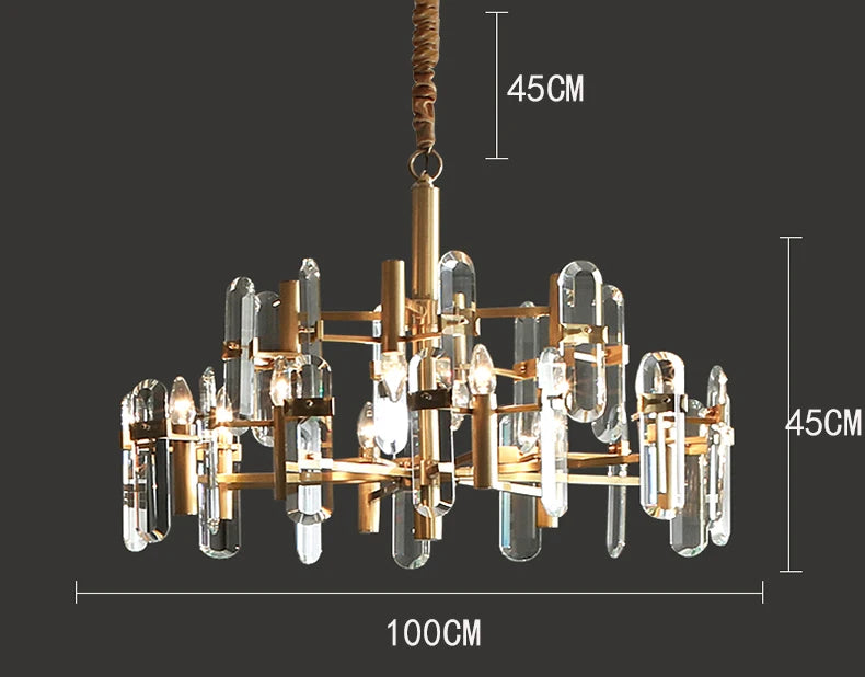 Decoração Home Luzes Pingente, Luxo Cristal, Sala Lustre, Sala de jantar Lâmpada, Luz de teto, Iluminação Interior