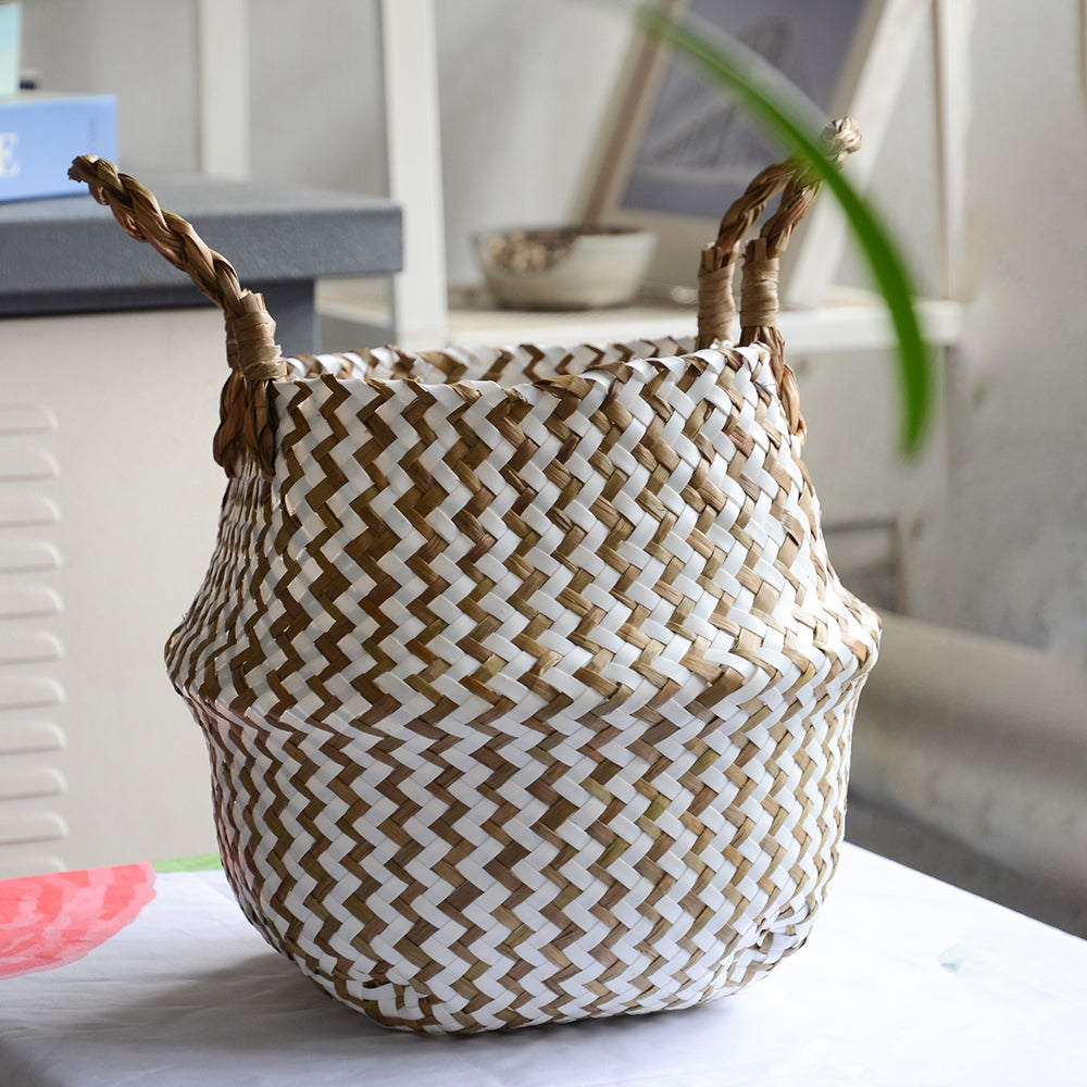 Cesta de Vime Artesanal Boho Elegance - Casa Ornato