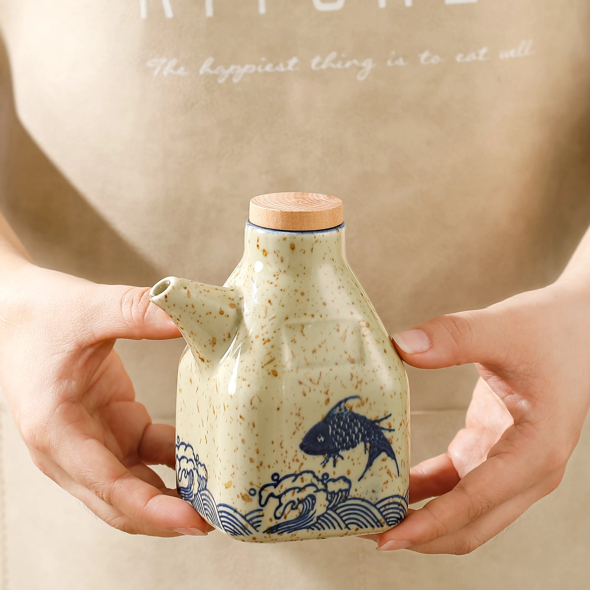 Garrafa de Cerâmica Retro para Temperos - Grande Capacidade - Casa Ornato