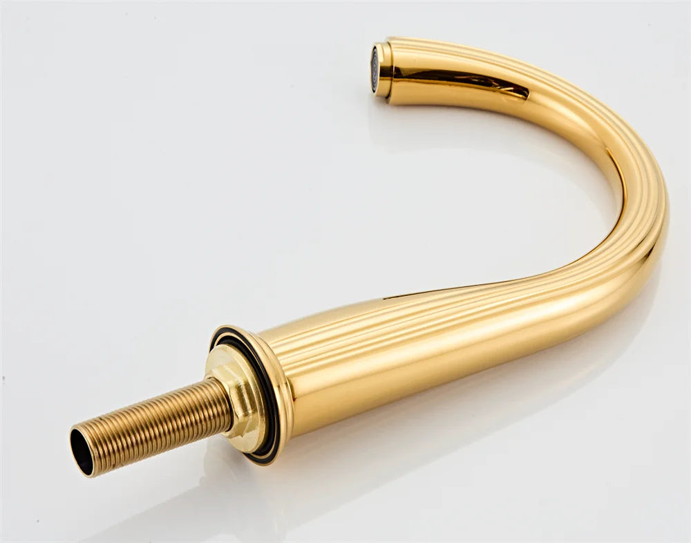 Ouro torneira do banheiro generalizada alça de cristal torneira da bacia lavabo luxo misturador da bacia quente e fria torneira da pia do chuveiro