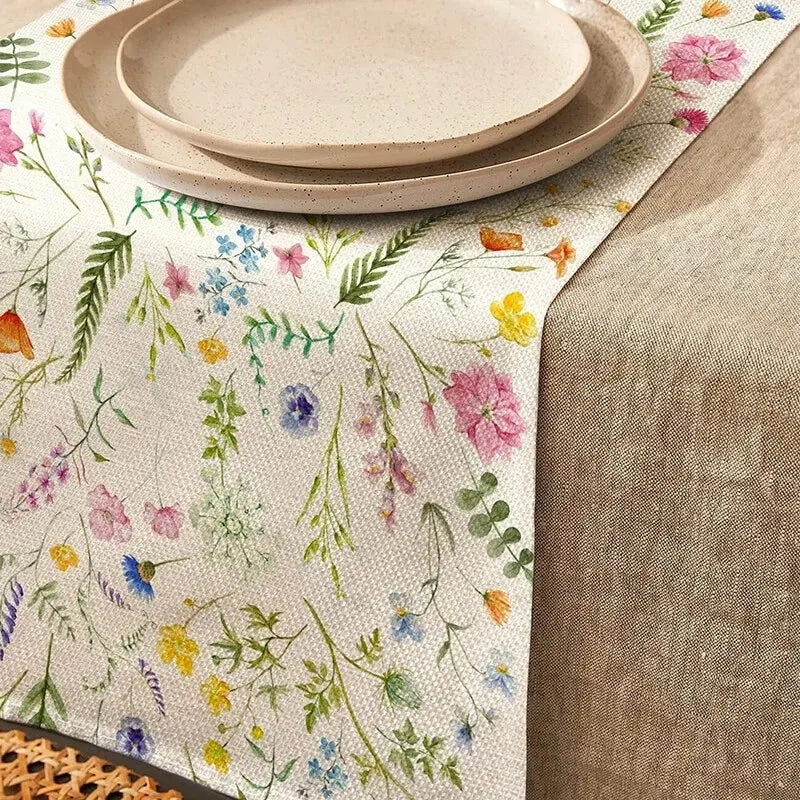 1pc flor flores tulipa verão mesa runner13 "x 72" seasonawedding férias cozinha mesa de jantar decoração, festa em casa indoordecor
