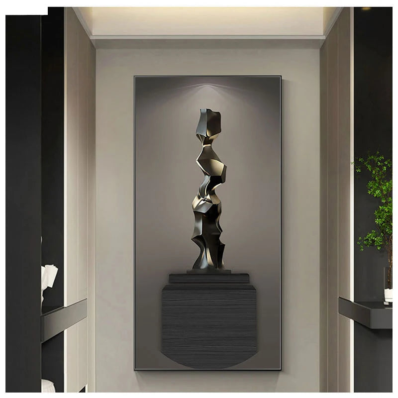 Pintura em Tela de Estátua Moderna - Casa Ornato