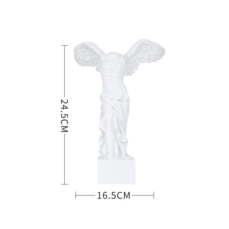 Estátua da mitologia grega para a decoração Home, deusa da vitória Victoria Figurines, vitória alada da escultura Samochromatic da resina