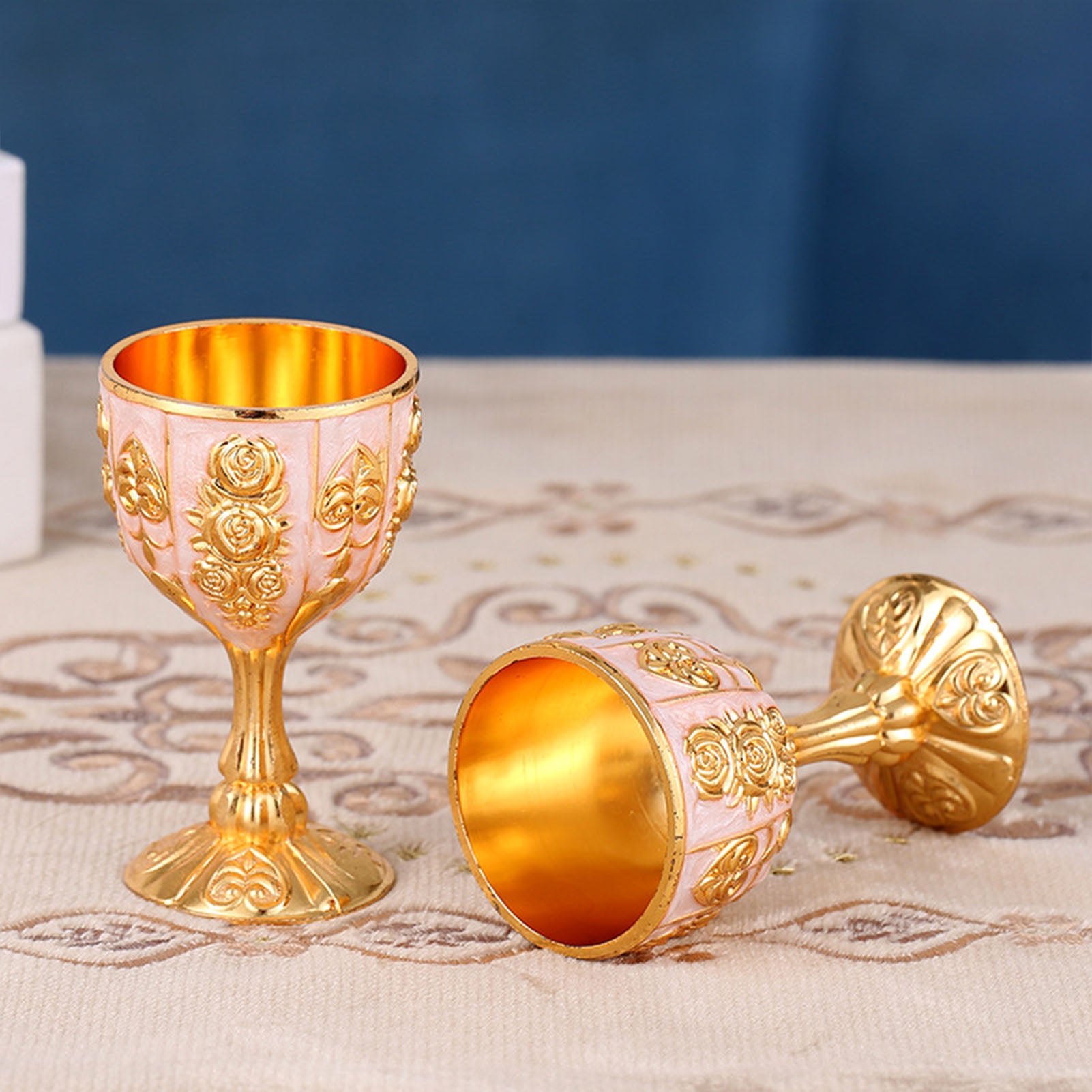 Copo de vinho estilo retro Cálice, Europeus, Medieval Clássicos, Metal, Família, Amigo, Presente vizinho