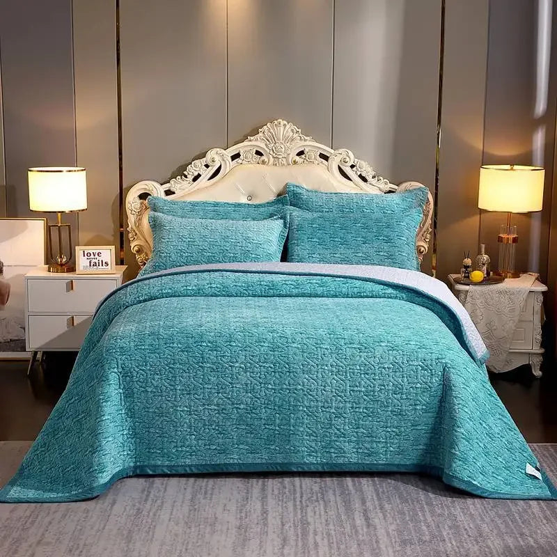 Conjunto de Cama Veludo Tingido Elegância Imperial - Casa Ornato