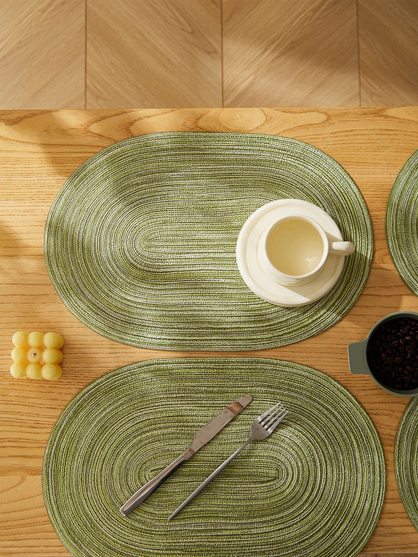 Conjunto de Placemats Resistente ao Calor, Tapetes de mesa, Lavável, Cozinha, Mesa de jantar, Cor mista, Almofada antiderrapante, Place Mats, Conjunto de 4