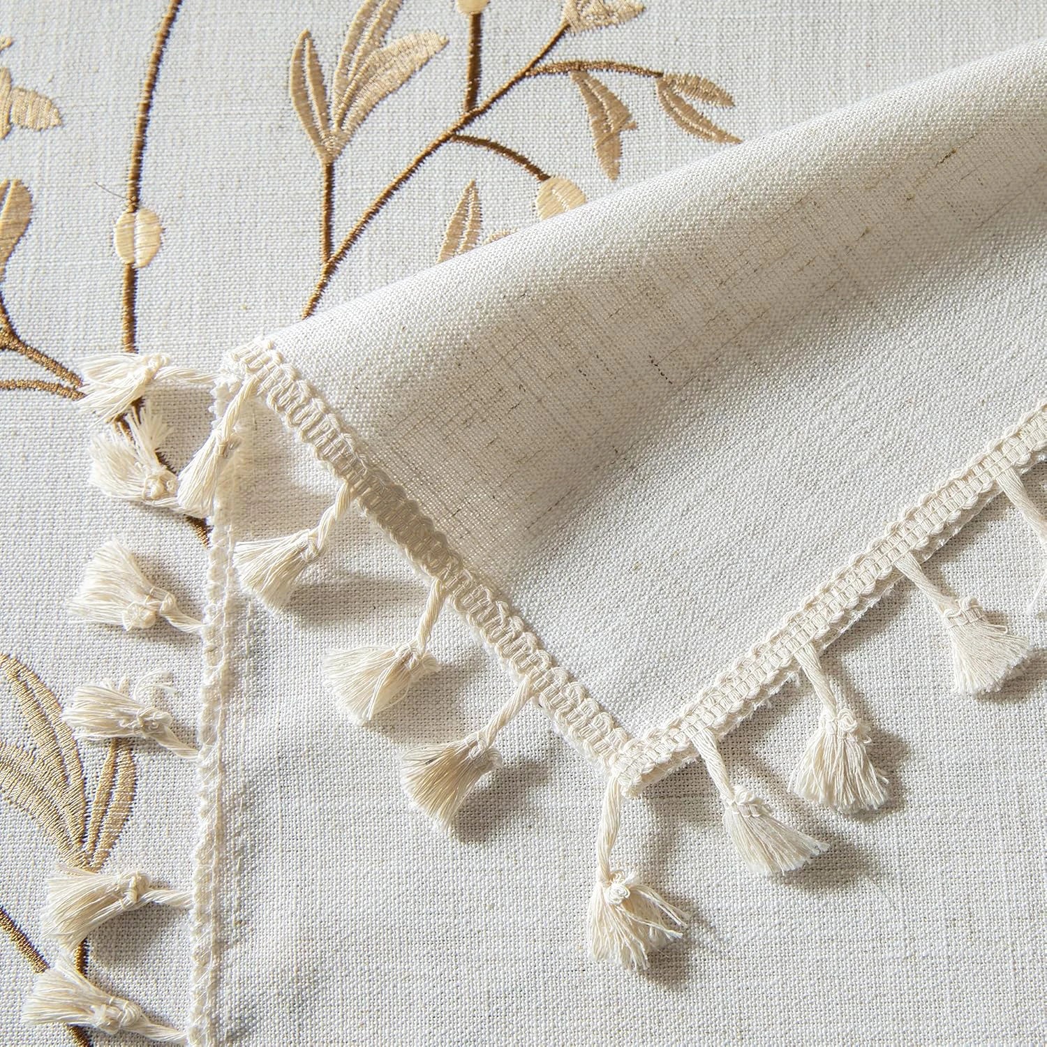 Toalha de mesa retangular redonda de linho batilo, toalha de mesa à prova d'água para jantar, mesa de café, cozinha, decoração de sala