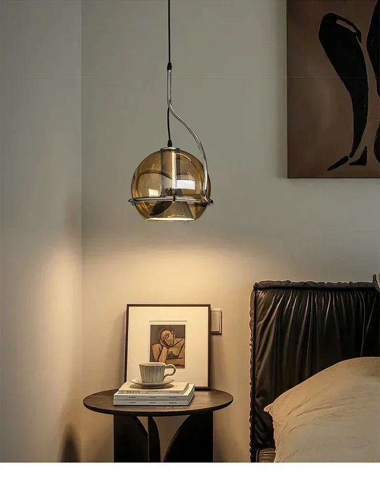 Nordic dinamarca bauhaus elegante lustre de vidro sofisticado para restaurante bar quarto iluminação designer moderno