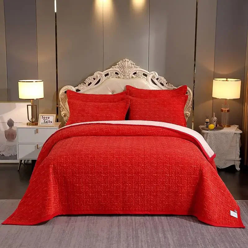 Conjunto de Cama Veludo Tingido Elegância Imperial - Casa Ornato