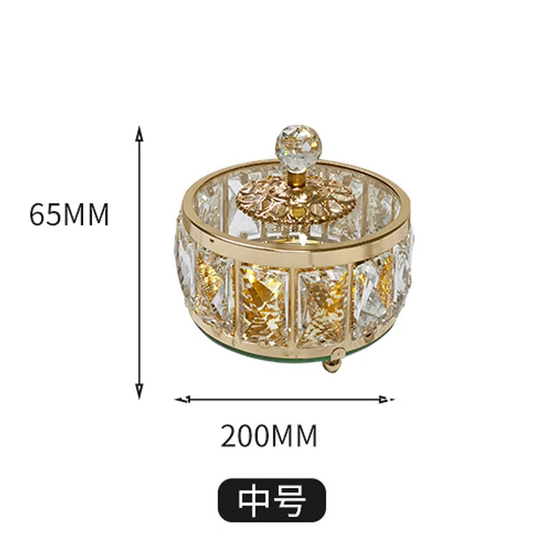 Tigela de Cristal Luxuosa com Tampa para Decoração - Casa Ornato