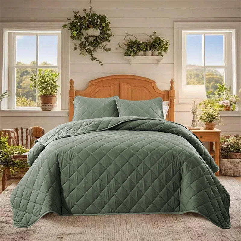 Colcha Acolchoada Luxuosa de Dupla Face - Casa Ornato