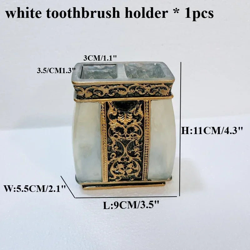 Conjunto de lavagem de presente de ano novo conjunto de banheiro de resina conjunto dental conjunto de banheiro saboneteira suporte de escova de dentes acessórios de chuveiro