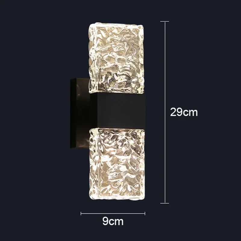 Simples e moderno lâmpada de parede vidro criativo estudo quarto cama luz luxo decoração corredor sala estar fundo parede luzes led