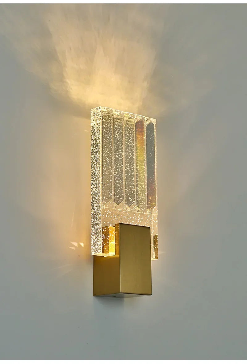 Simples e moderno lâmpada de parede vidro criativo estudo quarto cama luz luxo decoração corredor sala estar fundo parede luzes led