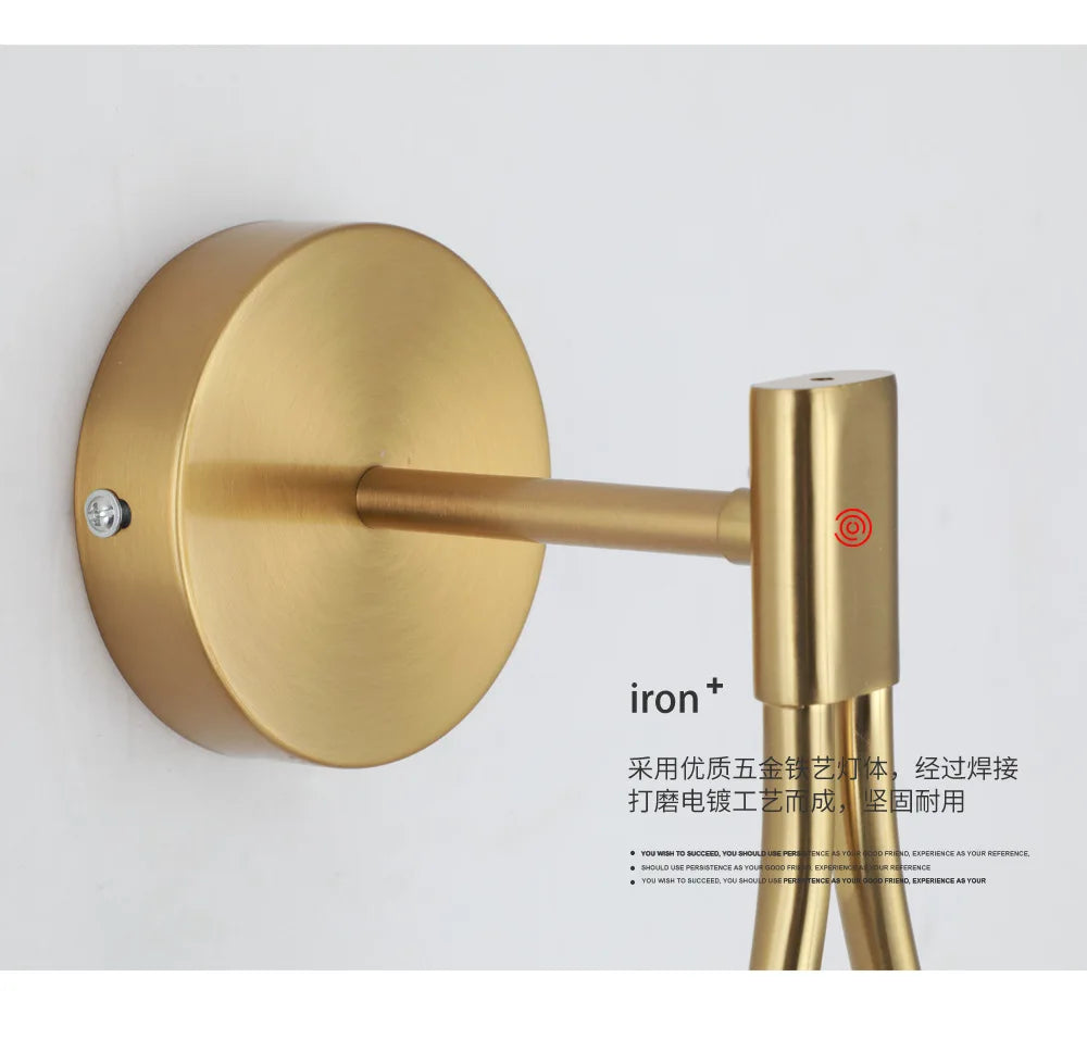 Nordic criativo luxo bola de vidro conduziu a lâmpada parede sala estar metal moderno e minimalista cabeceira luz parede quarto luminárias