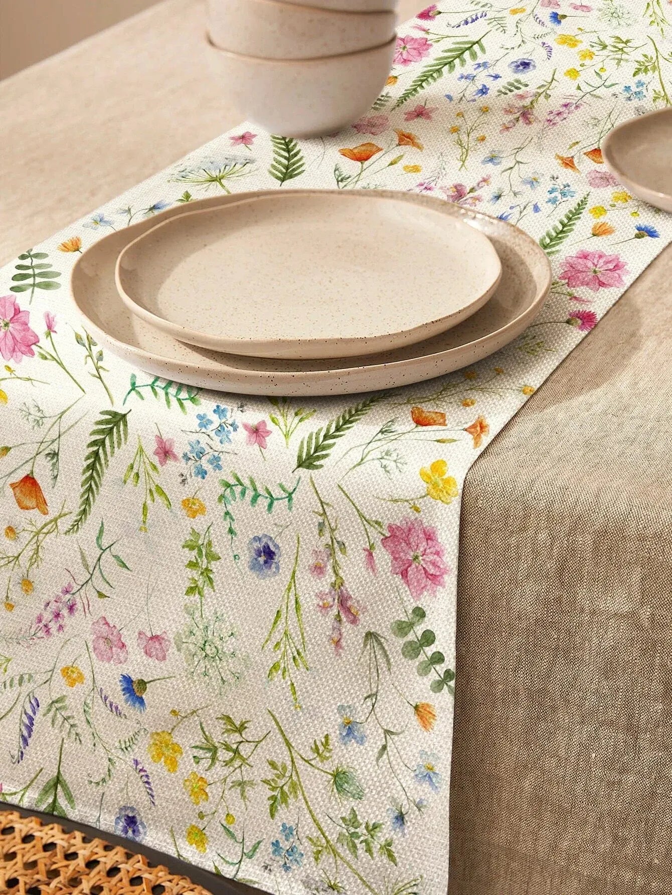 1pc flor flores tulipa verão mesa runner13 "x 72" seasonawedding férias cozinha mesa de jantar decoração, festa em casa indoordecor