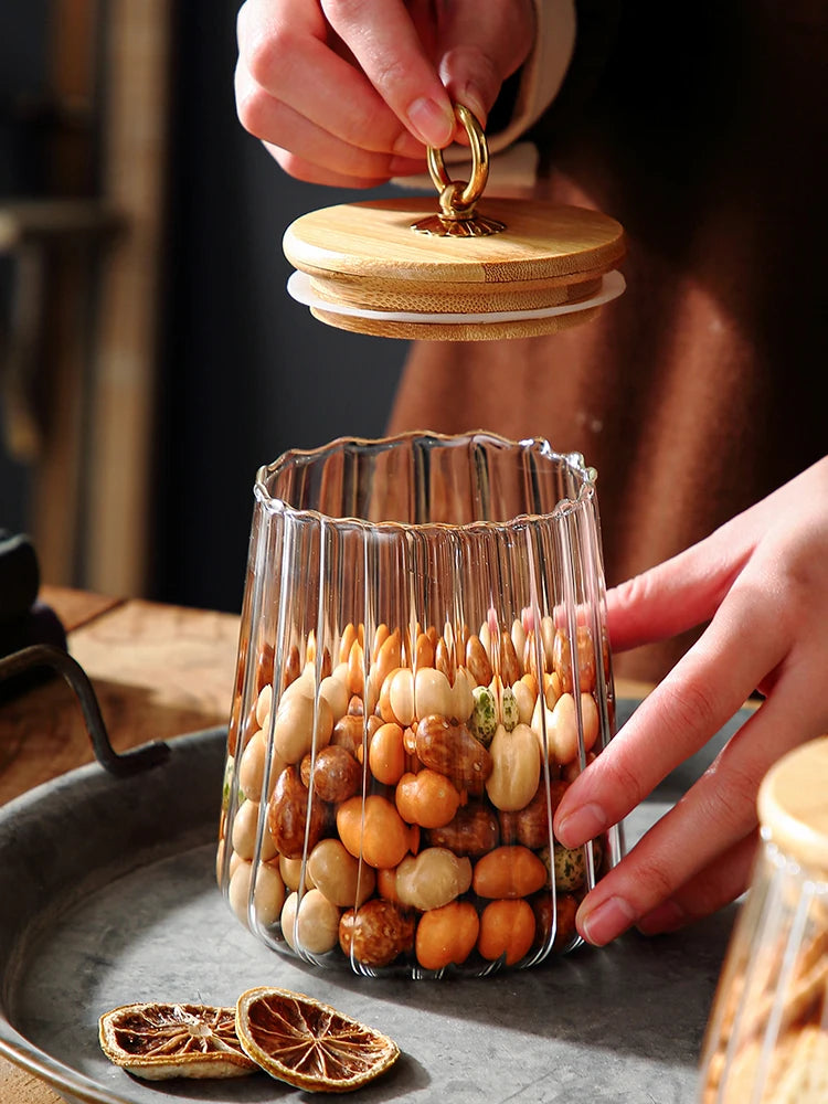 Frasco de Vidro Elegante 750ml para Armazenamento - Casa Ornato