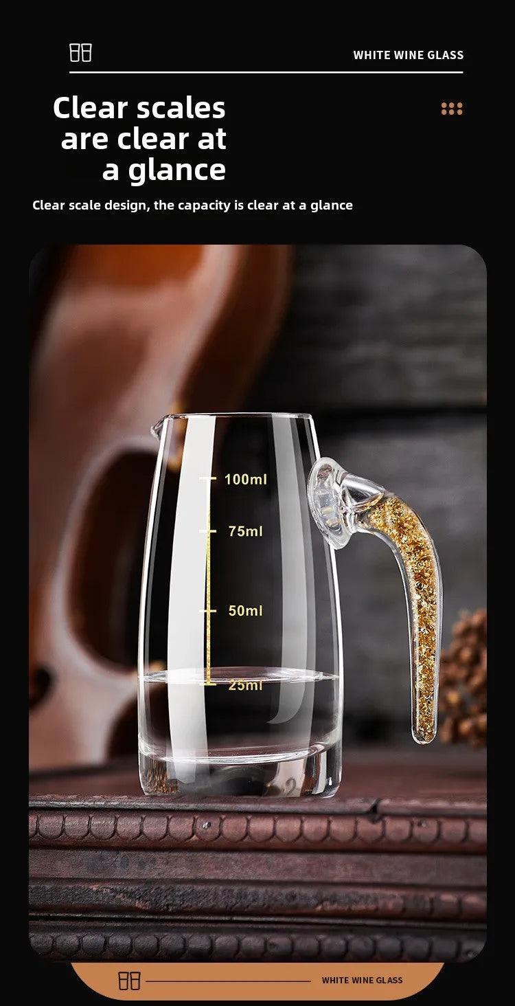 Folha de ouro baijiu copo dispensador de vinho conjunto doméstico pequeno copo de vinho copo de vinho pote de vinho jinshan bala copo caixa de presente