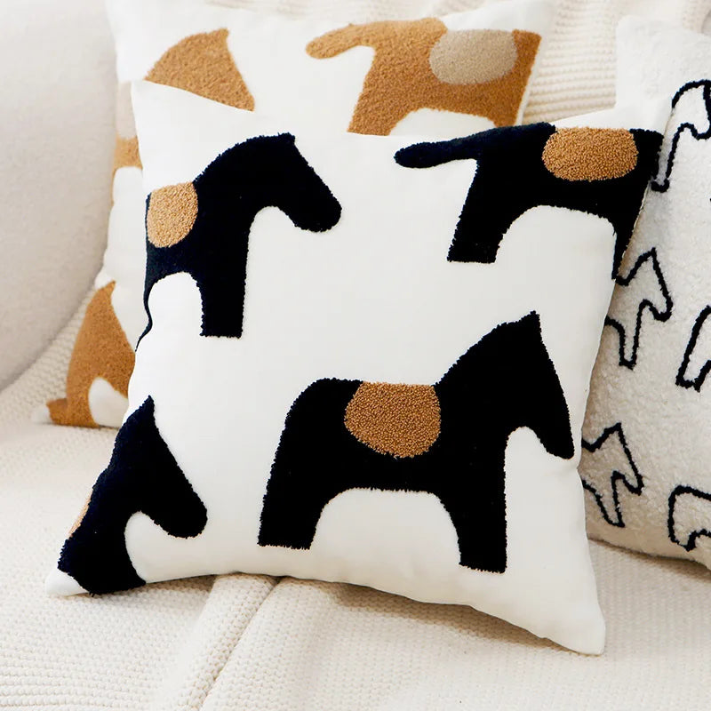 Capa de Almofada Bordada Nordic Elegance - Casa Ornato
