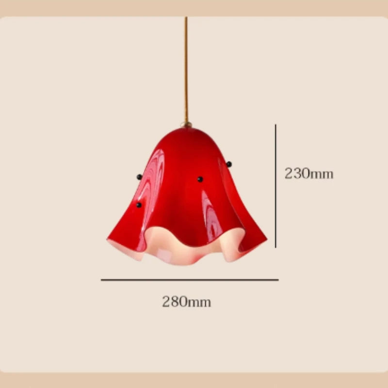 Lustre de vidro vintage francês-lâmpada de cabeceira criativa colorida para quarto-luz retrô de passagem para corredor e entrada