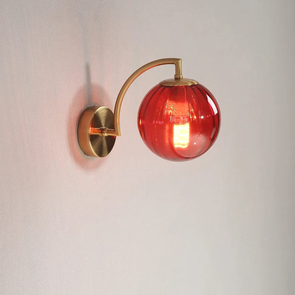 Moderna lâmpada de parede led cor luz parede vidro nordic minimalista sala estar quarto cabeceira arandela jantar cozinha luminária interior
