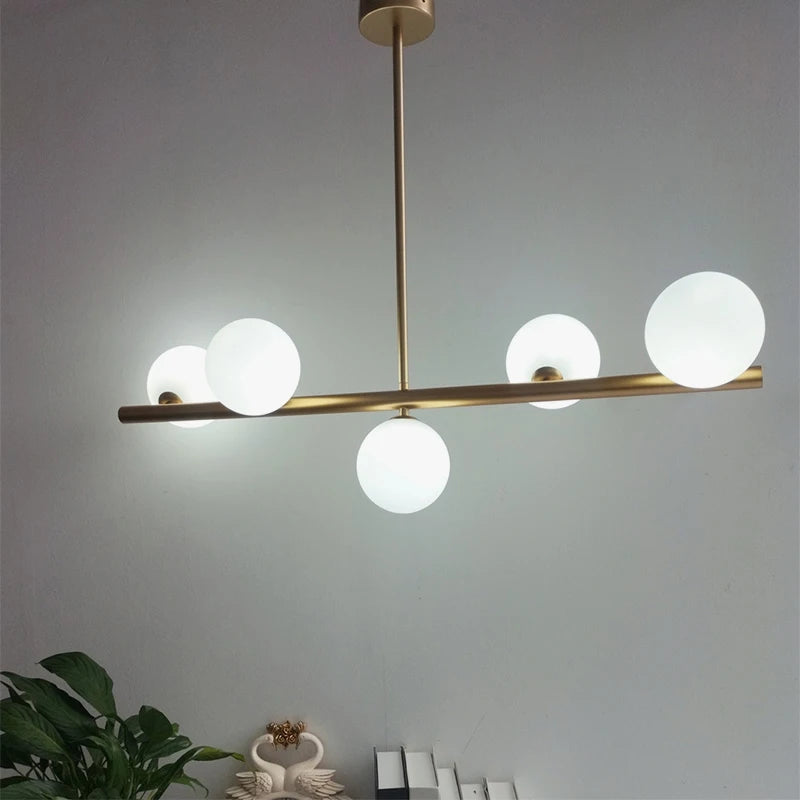 Luminária Pendente de Vidro e Ouro - Casa Ornato