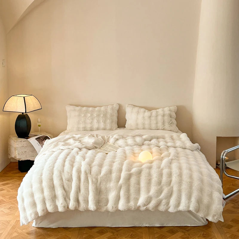Cobertor luxuoso de pele sintética de coelho, cobertor macio de inverno para casa, cama, sofá, 100x150cm, 150x200cm, 200x230cm